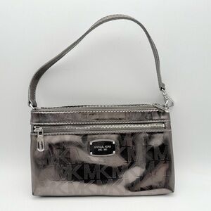 Michael Kors Rose Gold Metallic MK Mini Shoulder Bag Purse